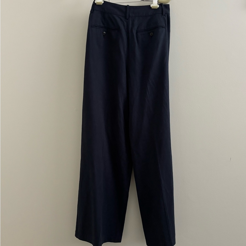 Madewell The Harlow Wide-Leg Pant in Drapey Twill size 4 in Deep Indigo - Picture 8 of 10